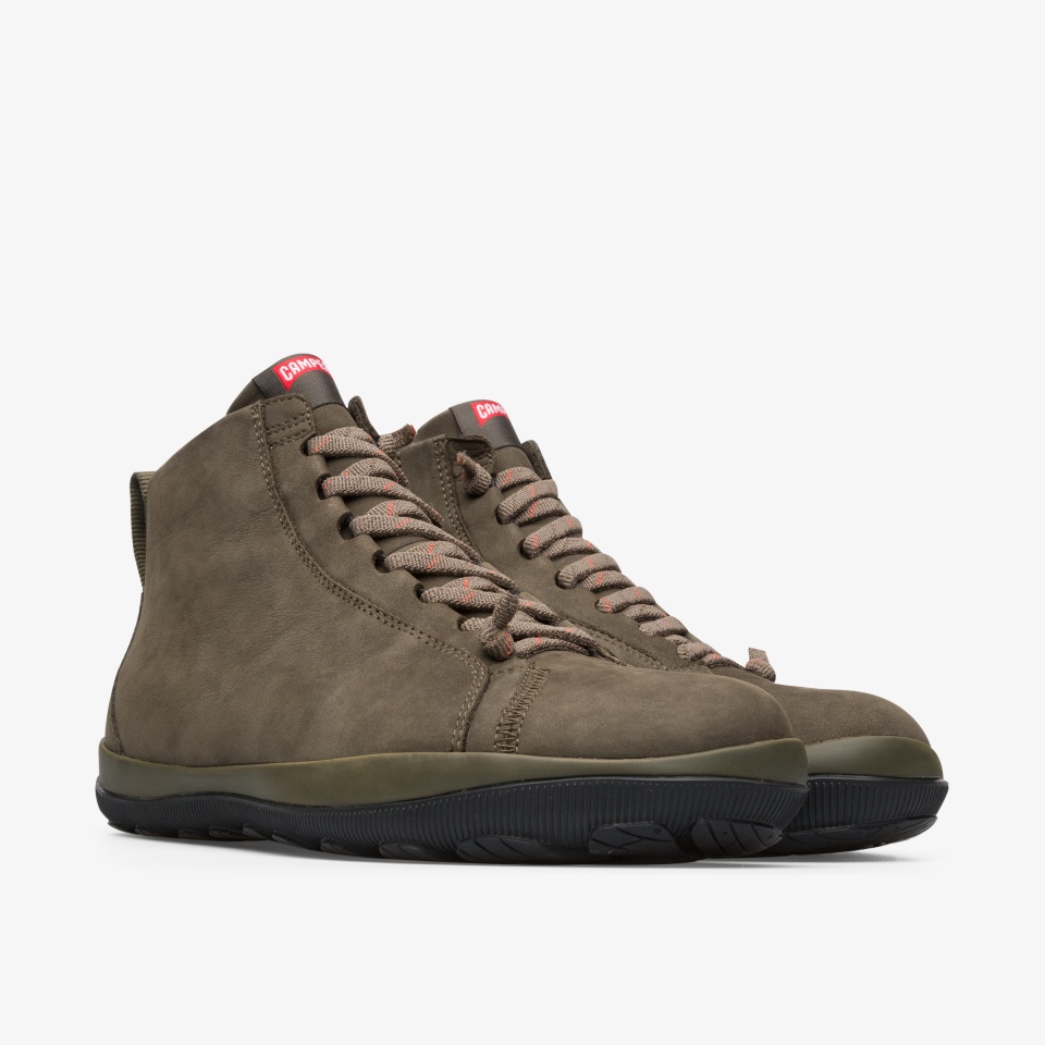 Camper Peu Pista Dark Green - Camper Mens Ankle Boots ||9184-UKYHP||